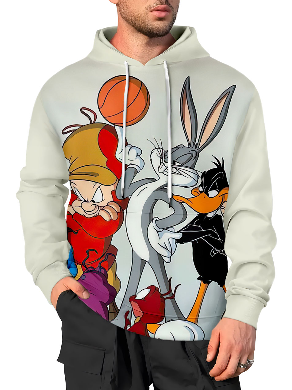 Men's Casual Art Cartoon Graphic Hoodie