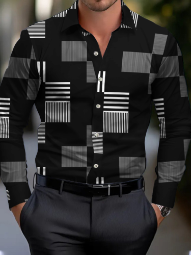 Men's Business Casual Button-Down Shirt