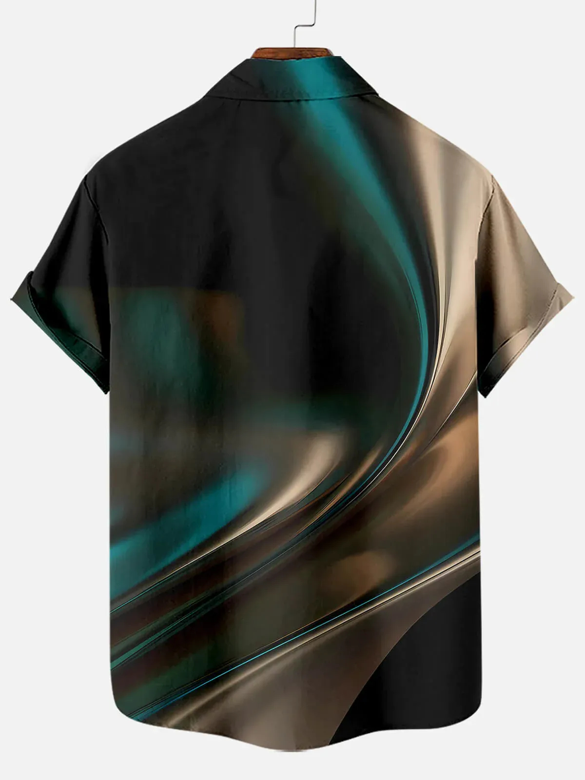 Men's Easter Cross Print Casual Short Sleeve Shirt