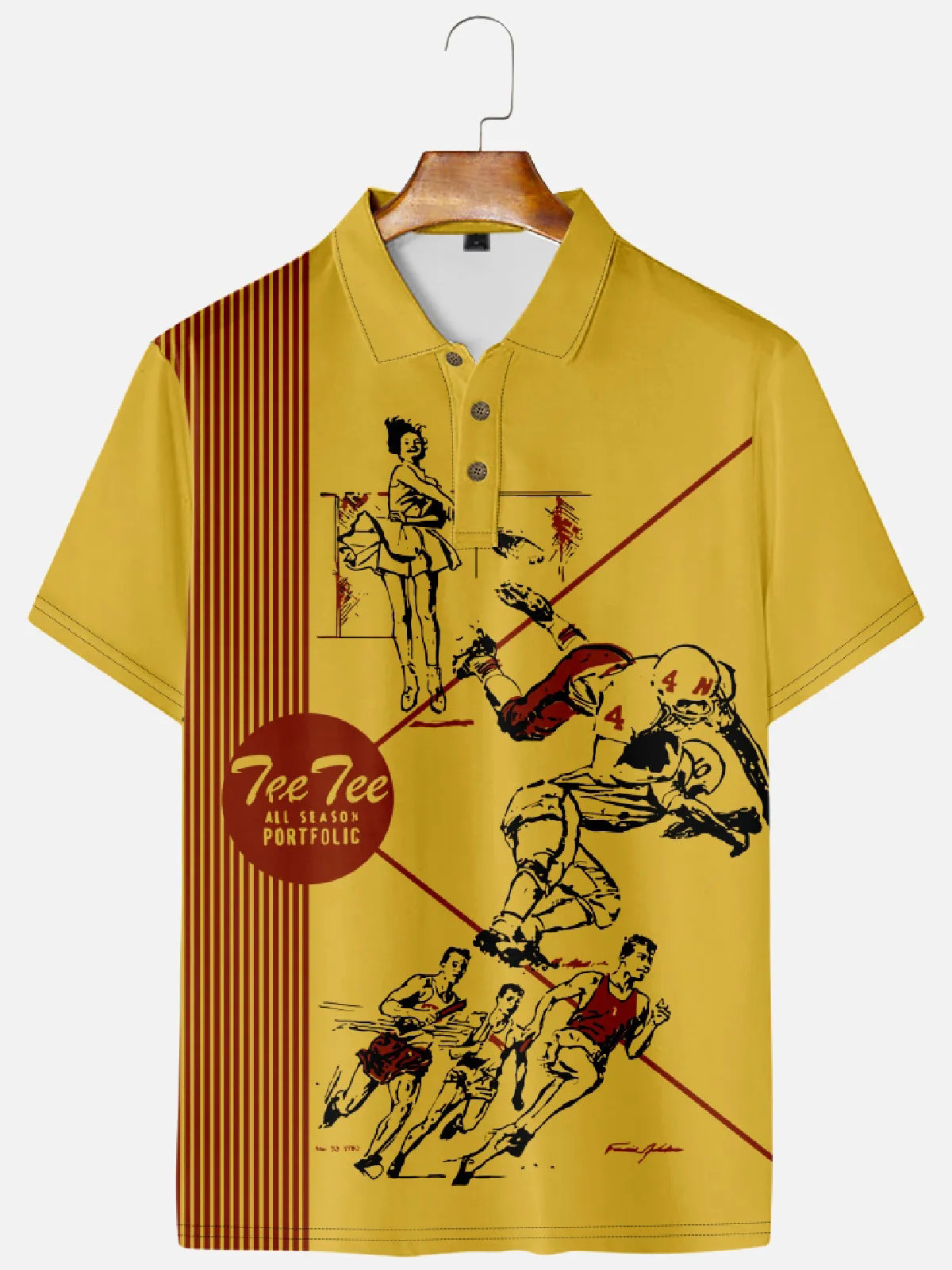 Men's Pee Chee Folder Front Cover Polo Shirt