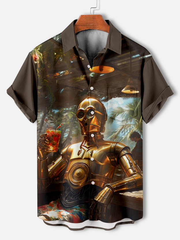 Men's Classic Movie Graphic Short Sleeve Shirt