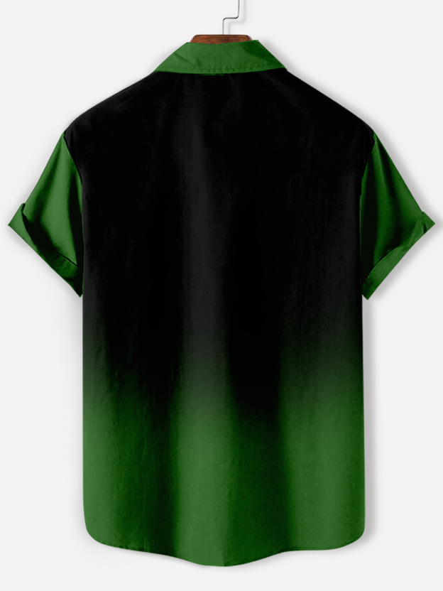 Men's Casual St. Patrick's Day Graphic Short Sleeve Shirt