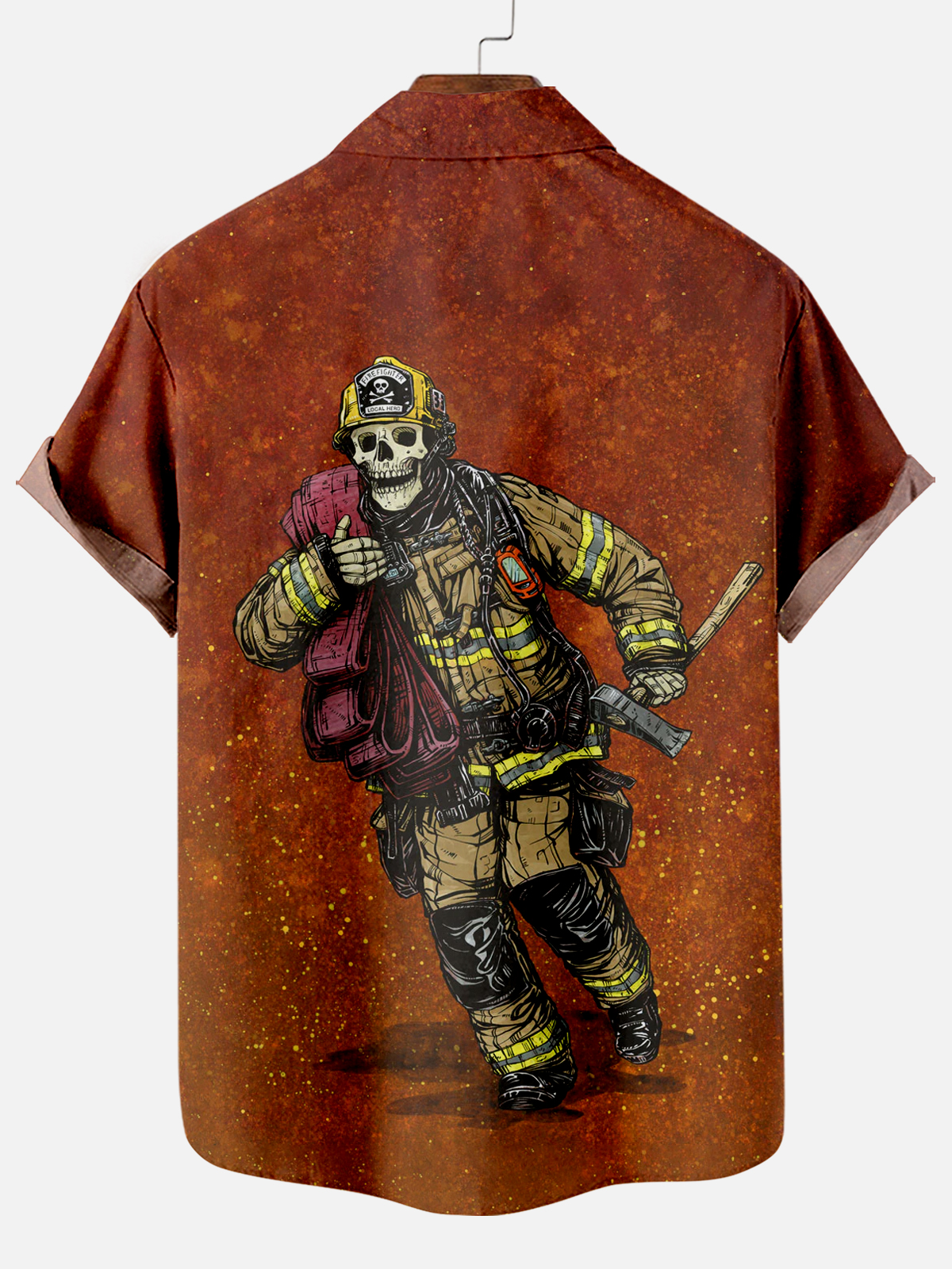 Men's Classic Day of the Dead Skull Graphic Short Sleeve Shirt