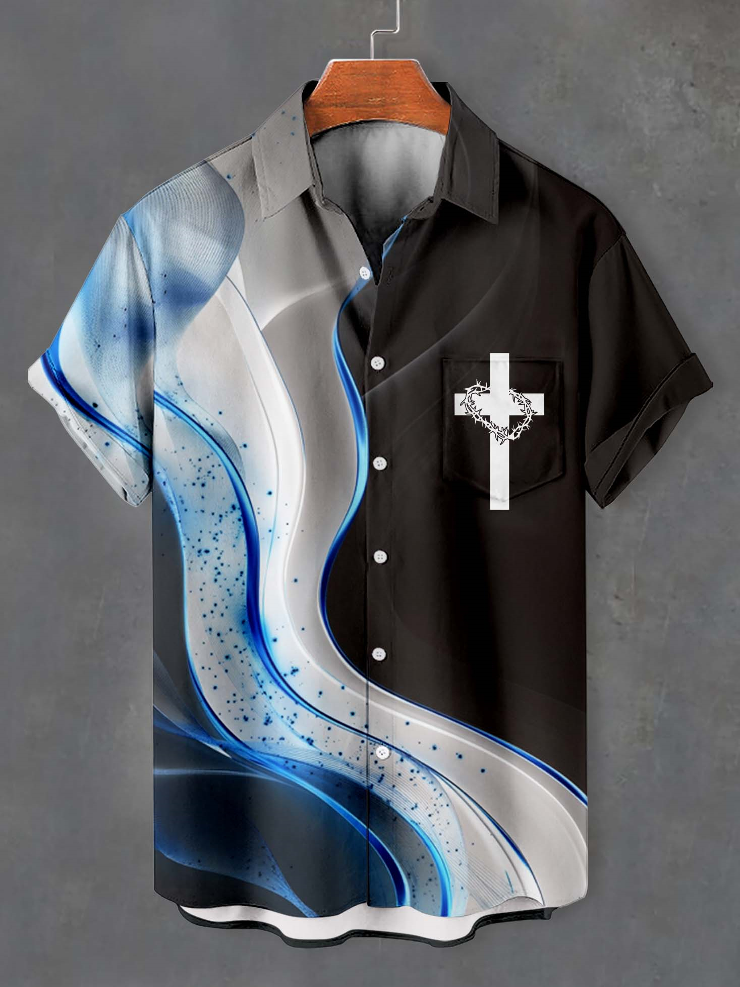 Men's Faith Cross Graphic Short Sleeve Shirt