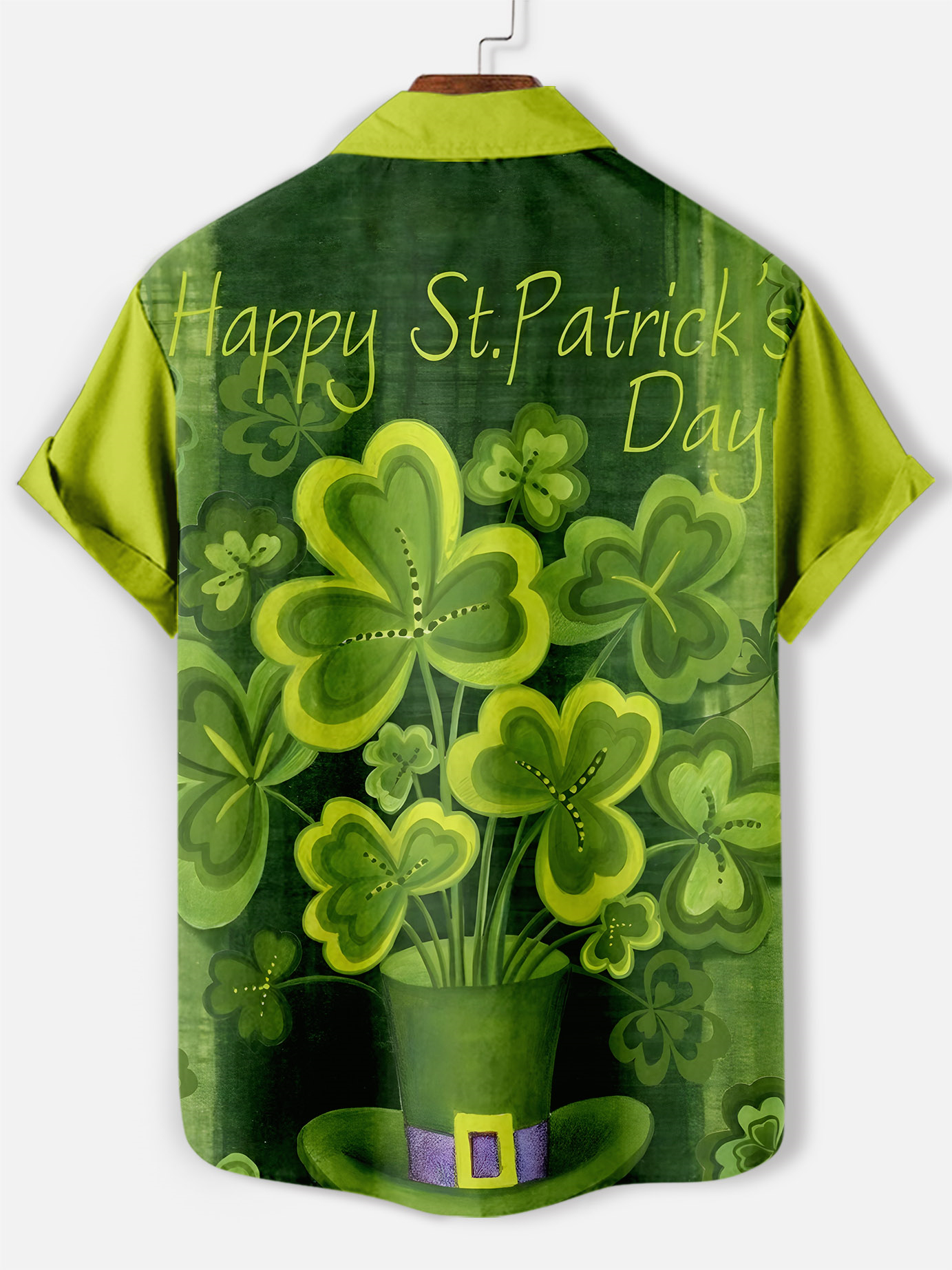 Men's Casual St. Patrick's Day Graphic Short Sleeve Shirt