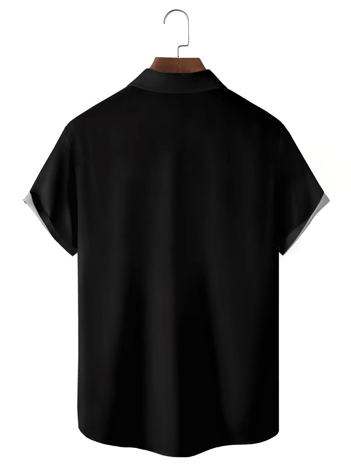 Men's Note Color Block Casual Lapel Short Sleeve Shirt