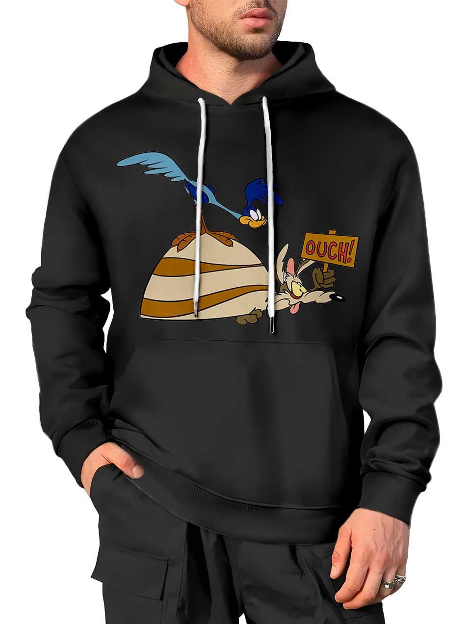 Men's Casual Art Cartoon Graphic Hoodie