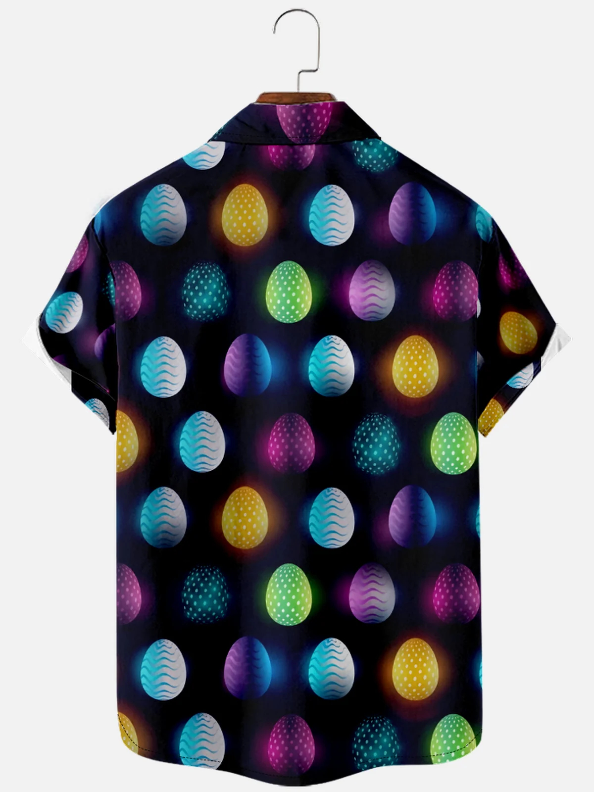 Men's Easter Print Short Sleeve Shirt