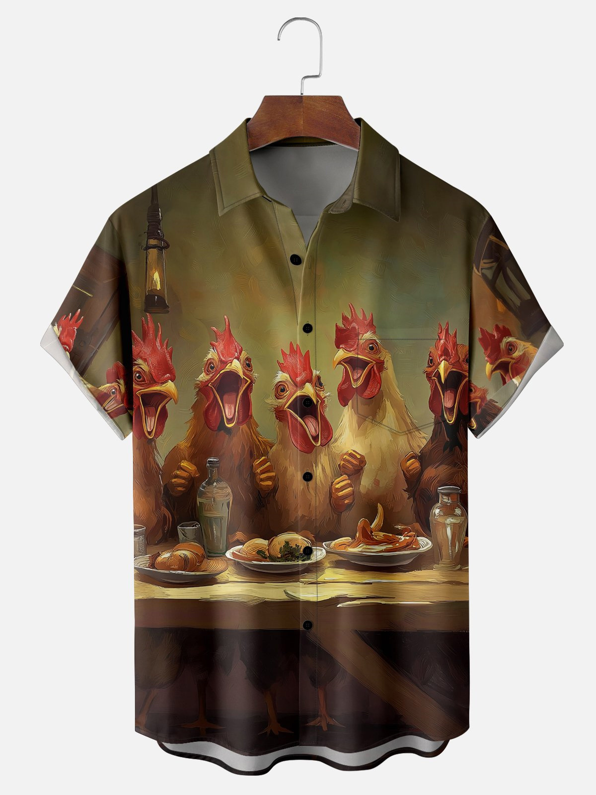 [Copy]Men's Classic Movie Godfather Animal Fun Graphic Short Sleeve Shirt