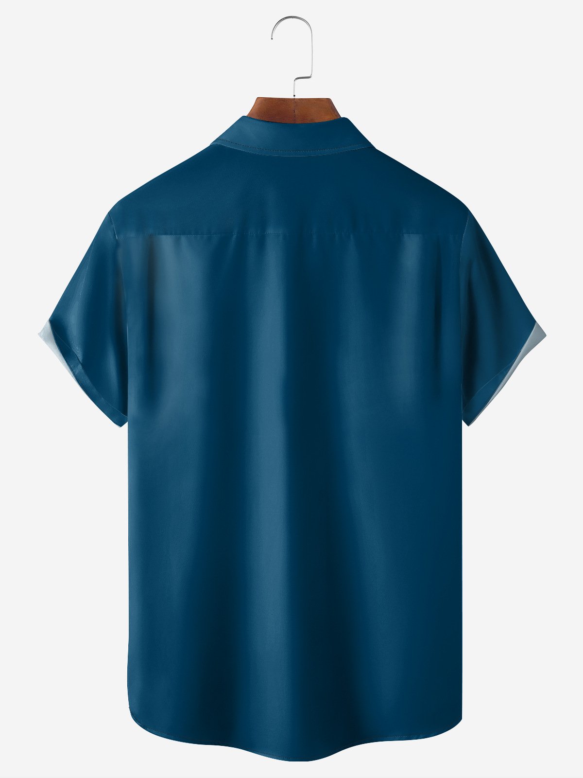 Parrot Contrasting Pocket Flip Collar Bowling Shirt