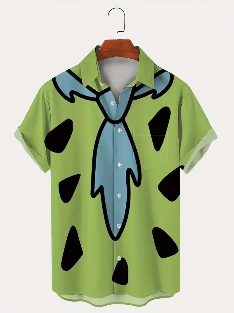 Men's Casual Contrast Color Short Sleeve Shirt