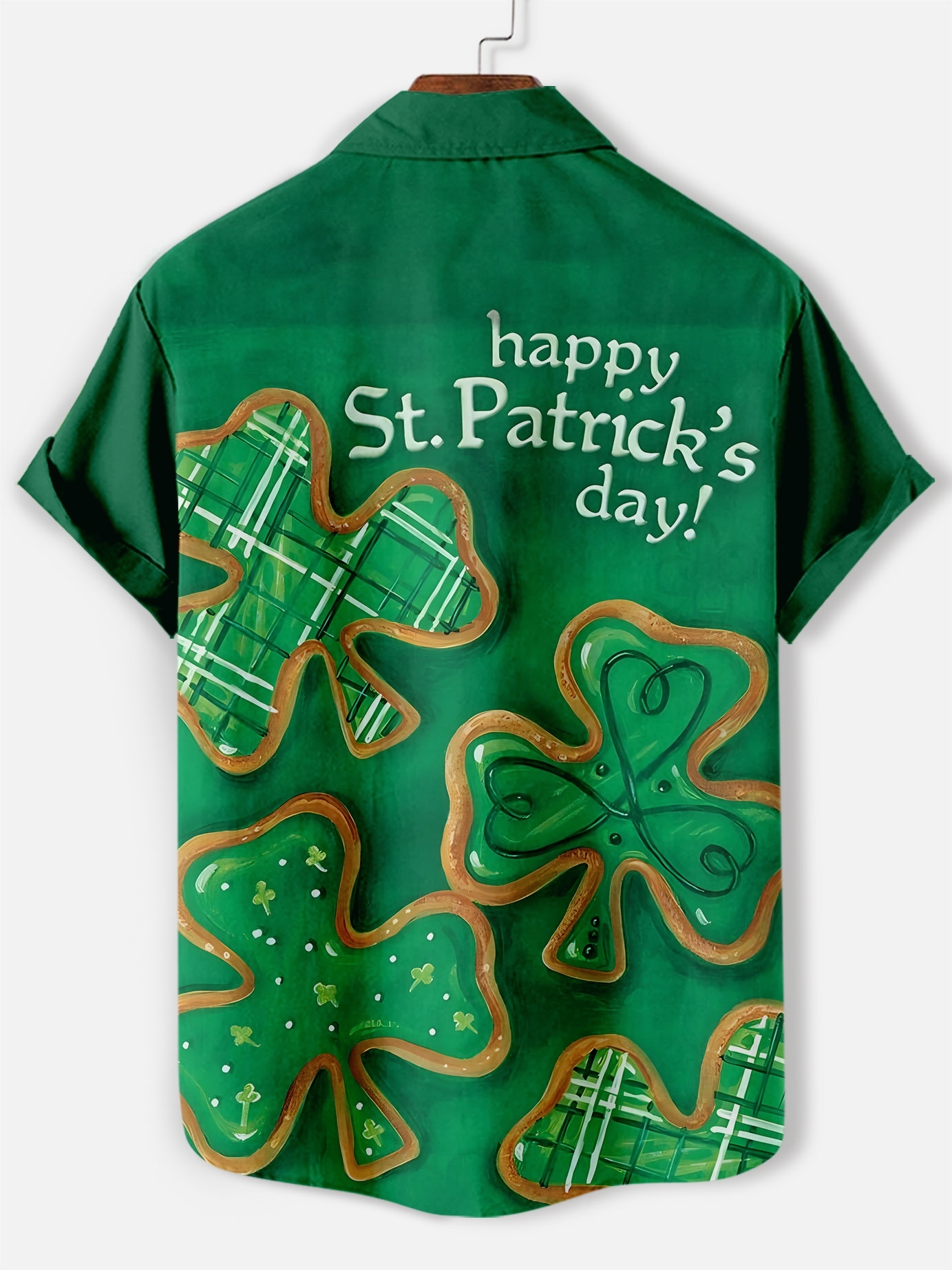 Men's Casual St. Patrick's Day Graphic Short Sleeve Shirt