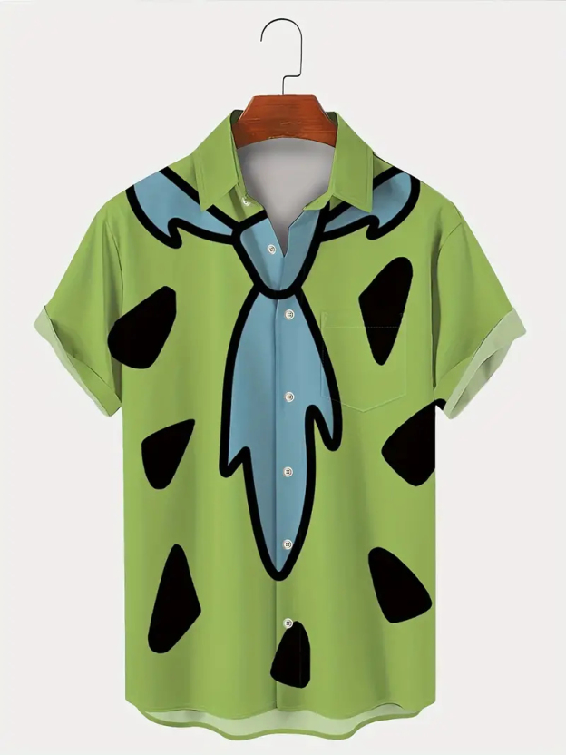 Men's Casual Contrast Color Short Sleeve Shirt