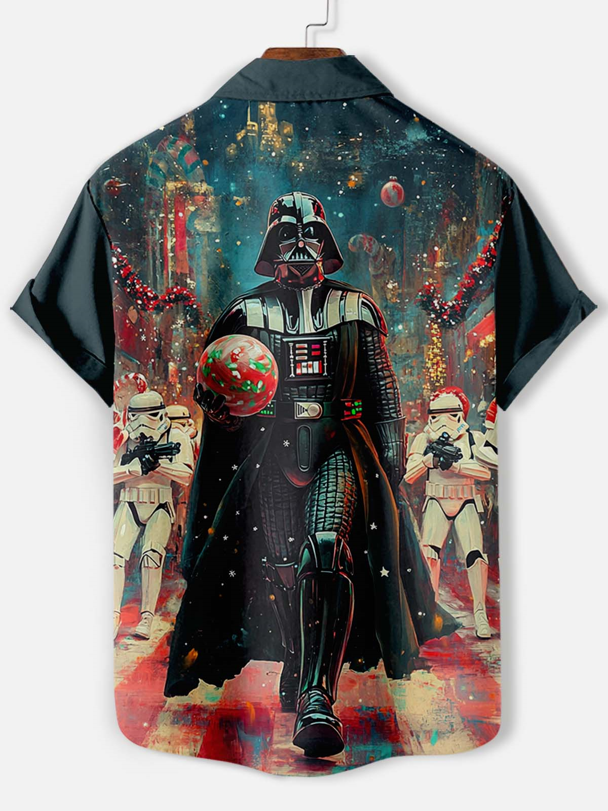 Men's Classic Movie Christmas Graphic Short Sleeve Shirt