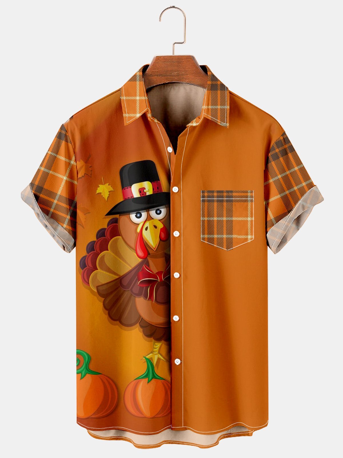 Men's Thanksgiving Contrast Striped Turkey