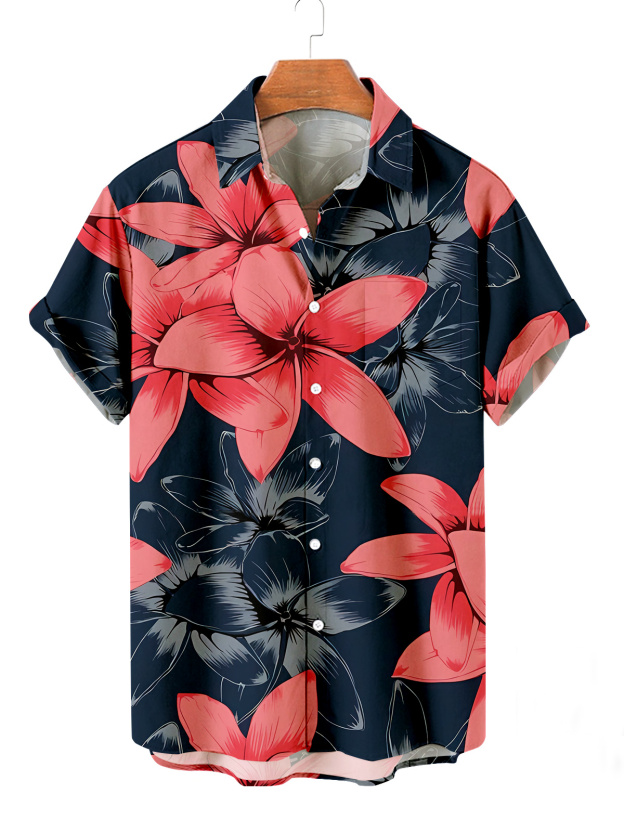 MEN'S HAWAIIAN RESORT PRINT CASUAL SHORT SLEEVE SHIRT