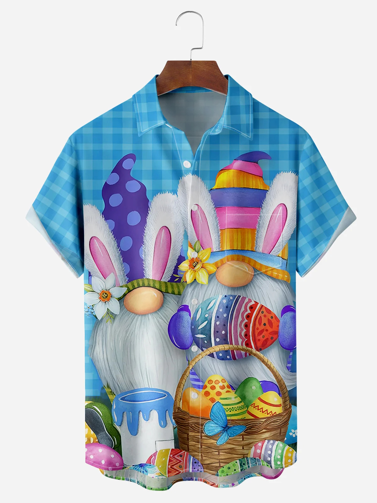 Men's Easter Dwarf Egg Print Holiday Shirt