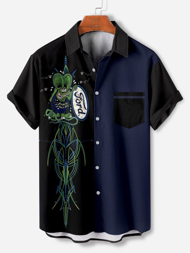 Men's Short Refreshing elegant hawaii Sleeve Shirt