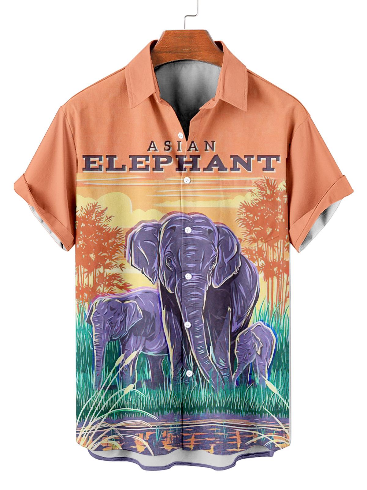 Reggae music skull pattern vacation casual short sleeved shirt