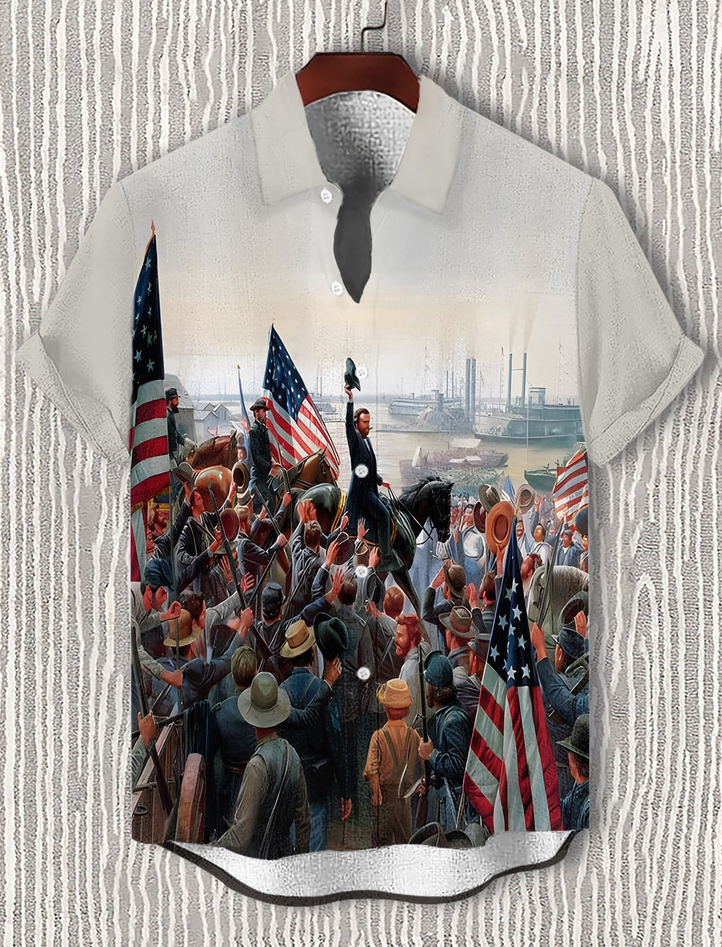 Men's illustration short sleeve shirt