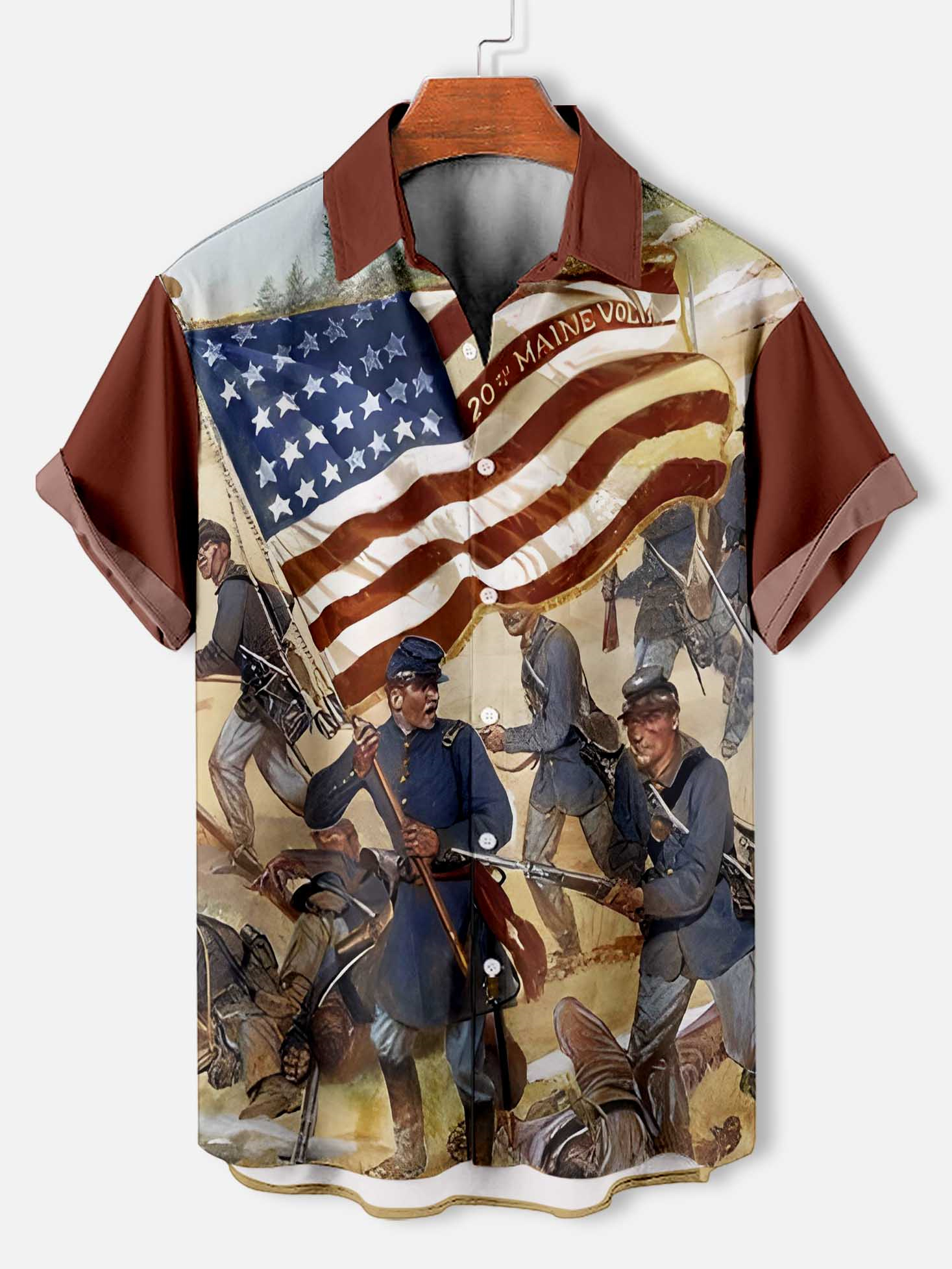 Men's Historical War Illustrated Short Sleeve Shirt