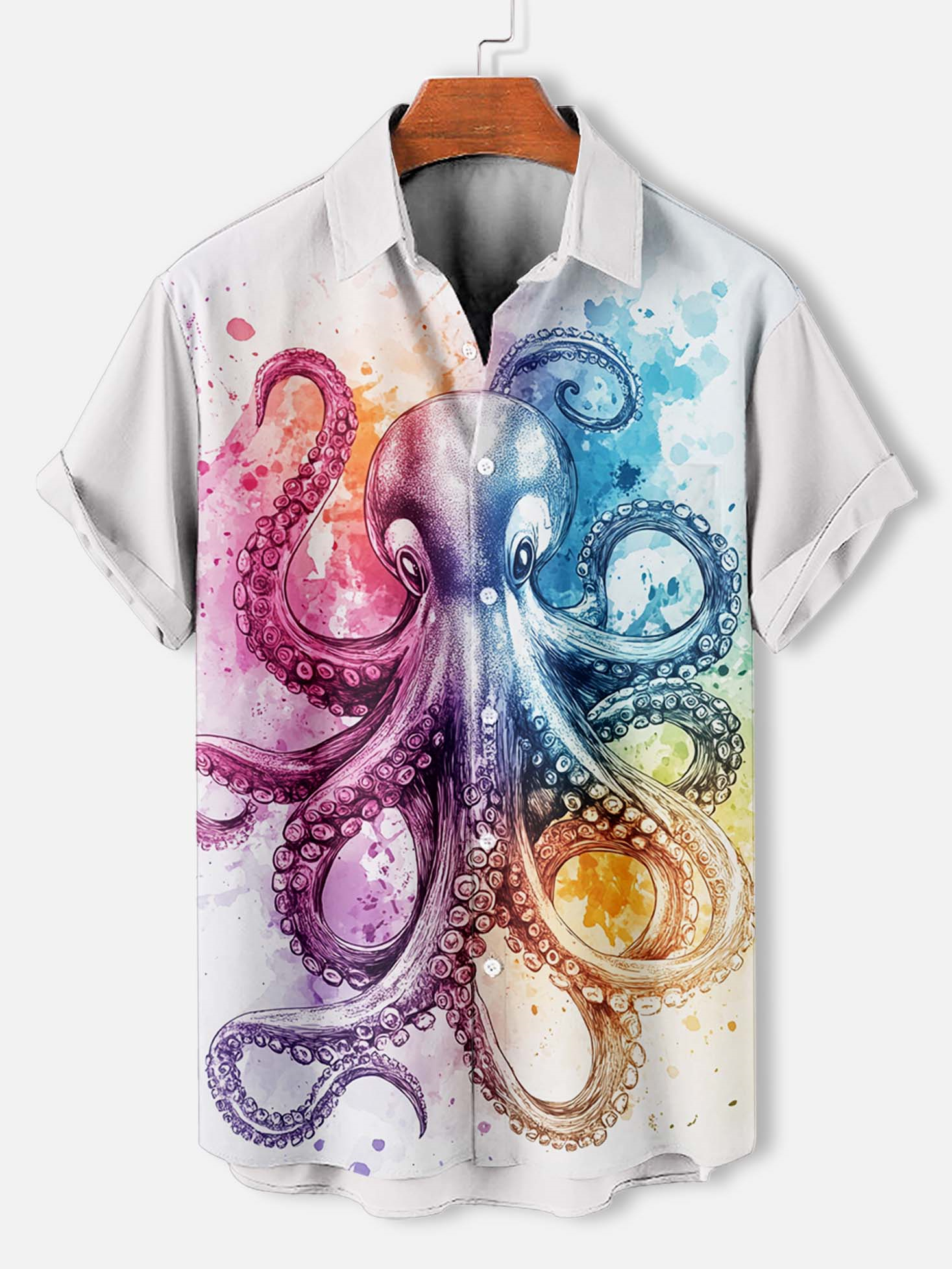 Men's Marine Life Graphic Short Sleeve Shirt
