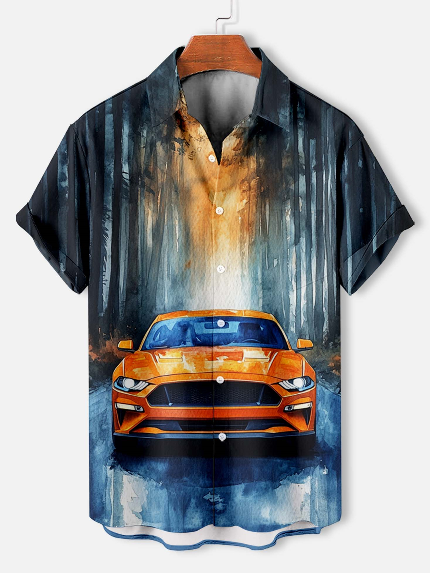 Men's Car Graphic Short Sleeve Shirt