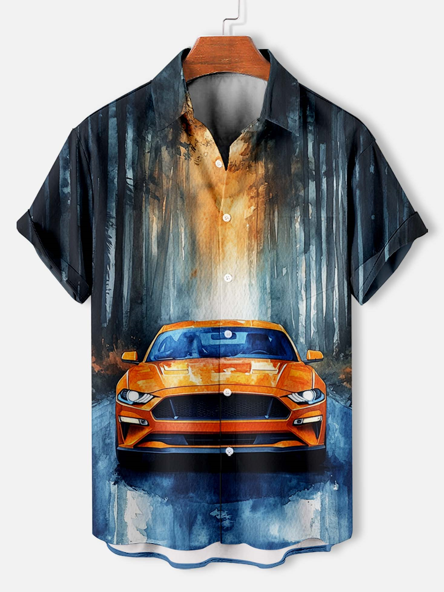 Men's Car Graphic Short Sleeve Shirt