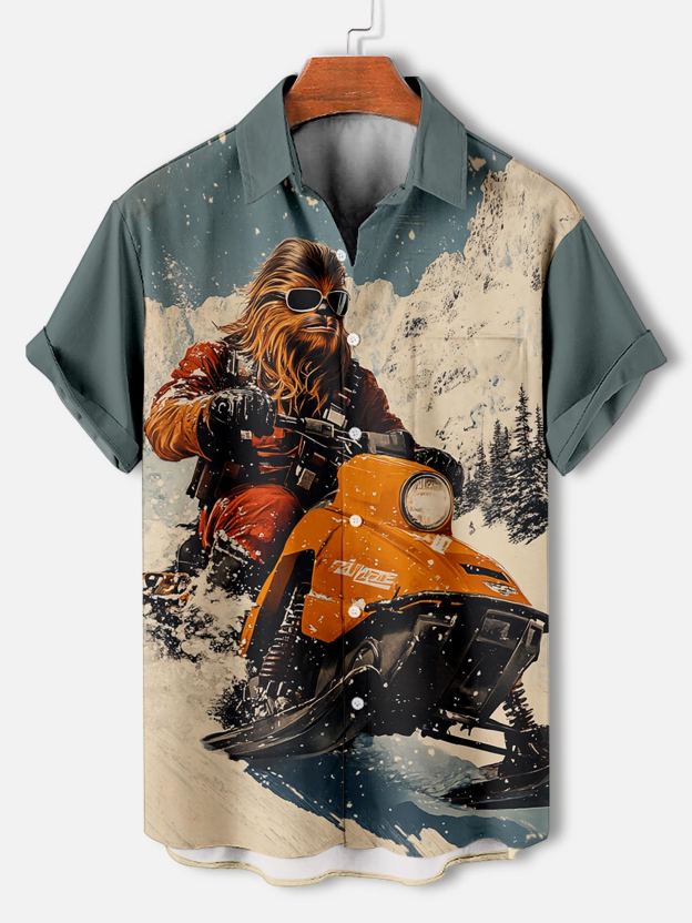 Men's Classic Movie Graphic Short Sleeve Shirt