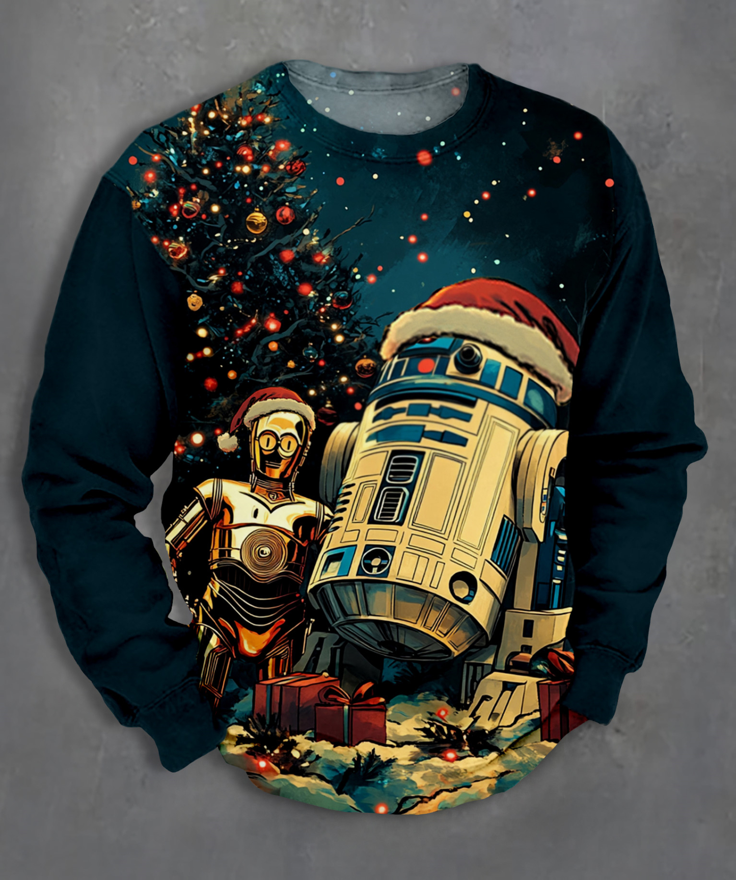 Men's Casual Classic Movie Graphic Long Sleeve Sweater