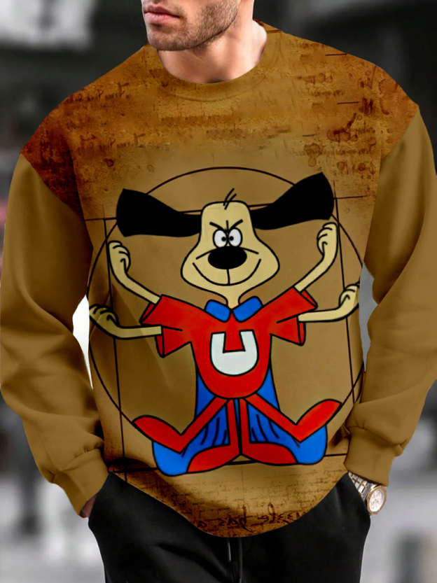 Men's Casual Classic Movie Graphic Long Sleeve Sweater