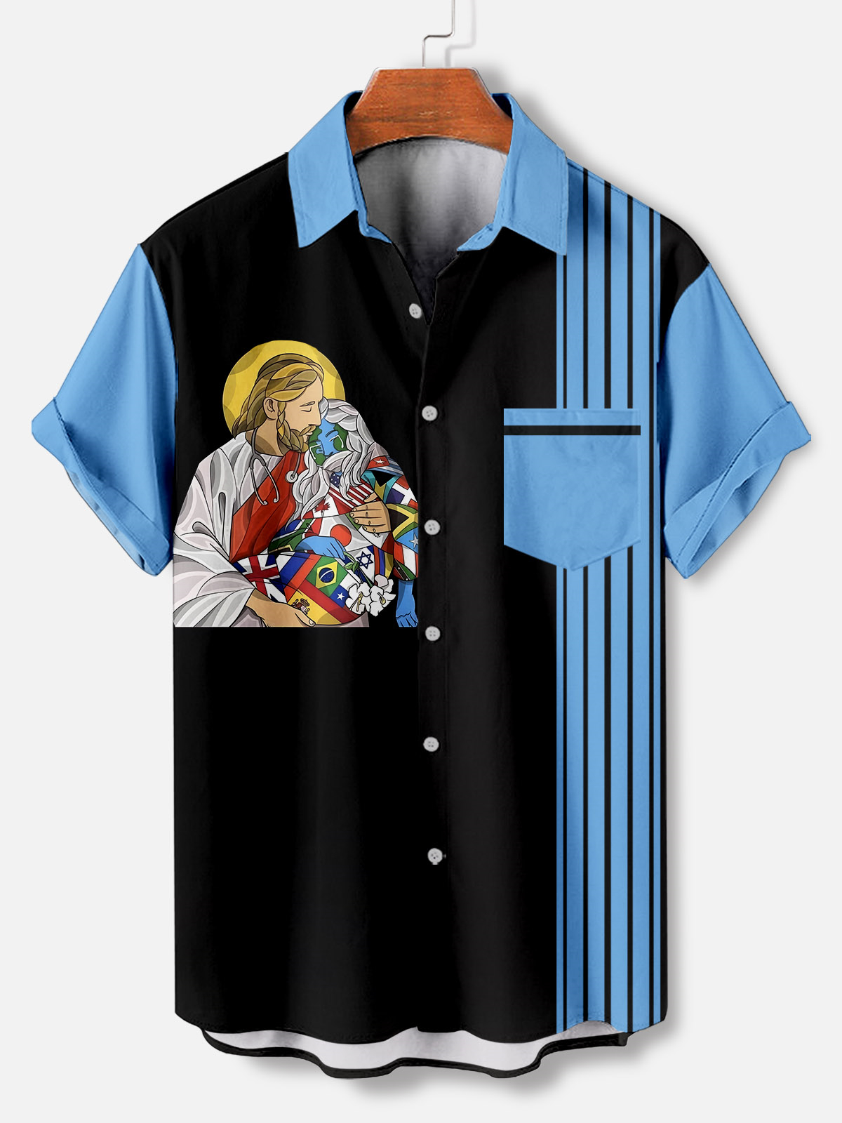 Men's Short Refreshing elegant hawaii Sleeve Shirt