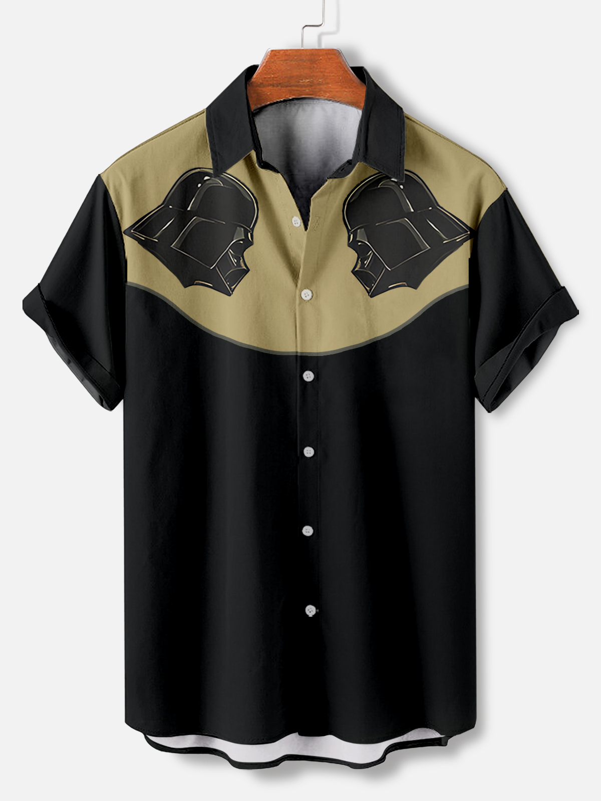 Men's Retro Art Cartoon Graphic Short Sleeve Shirt