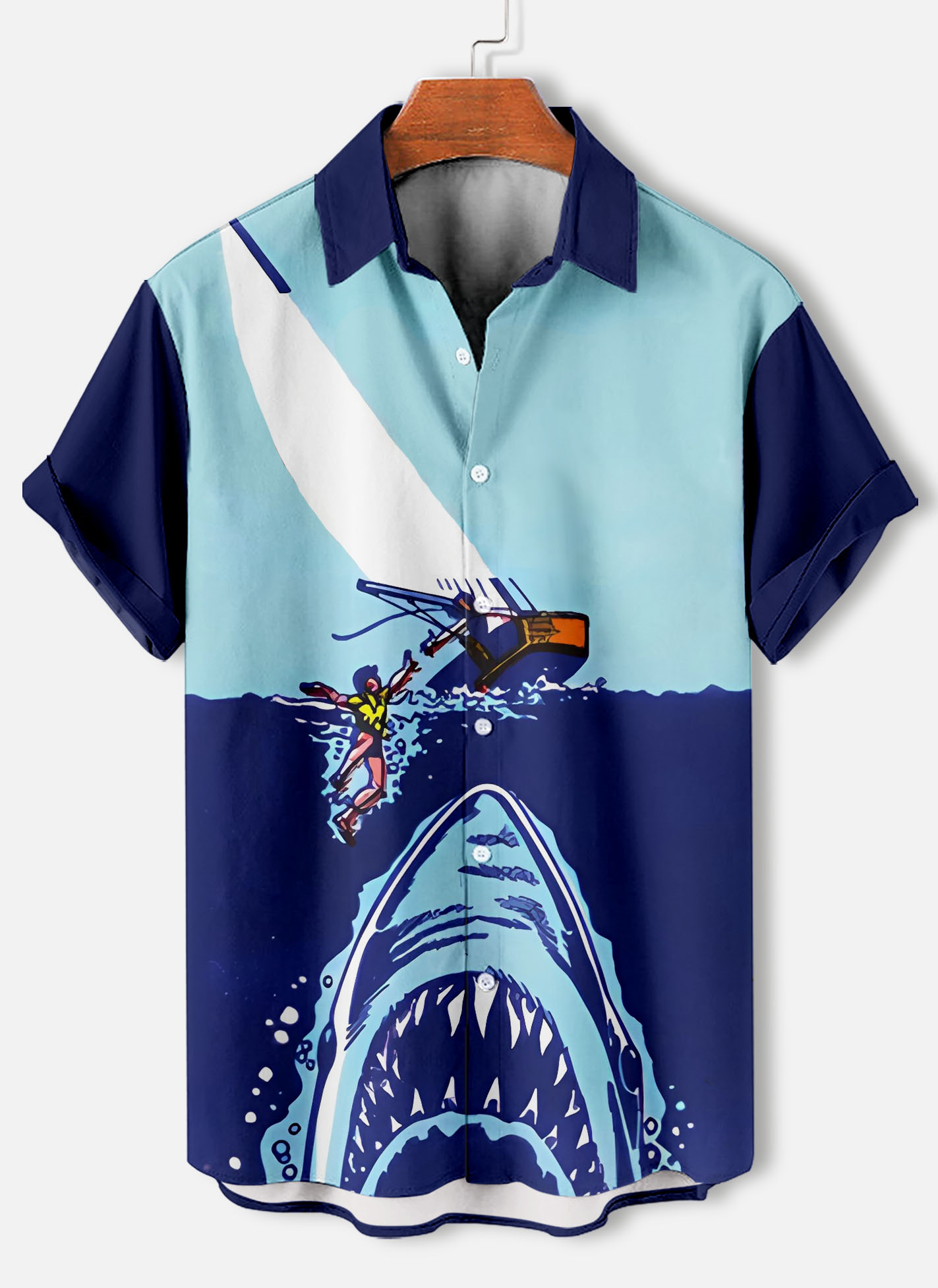 Men's Short Refreshing elegant hawaii Sleeve Shirt