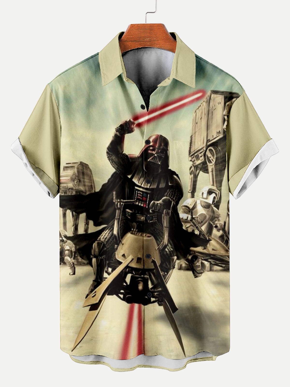  Classic Movie pattern short sleeved shirt