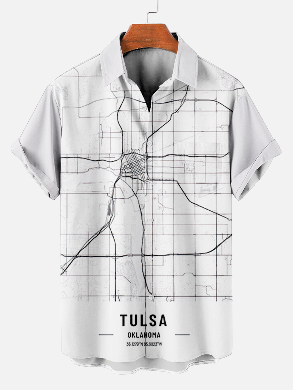 Men's Map Graphic Short Sleeve Shirt