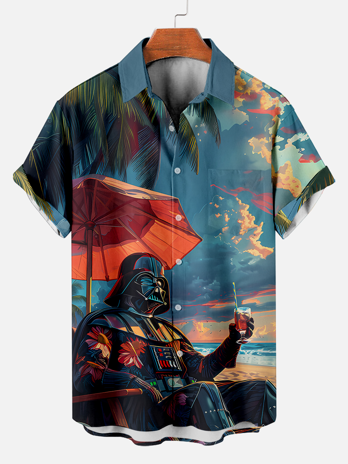[Copy]Men's Vintage Witch Oil Painting Art Halloween Short Sleeve Shirt