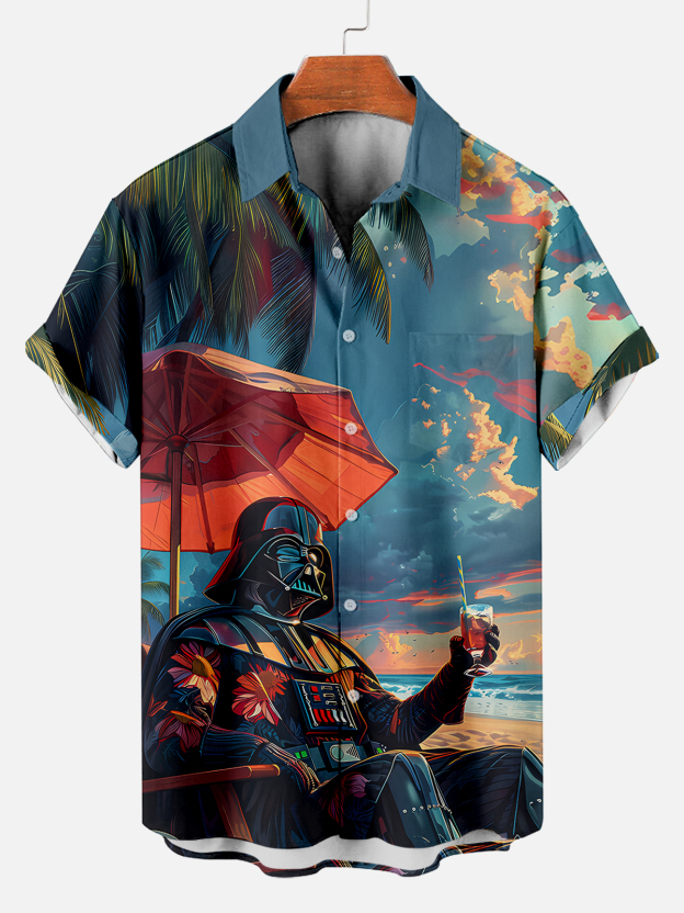 [Copy]Men's Vintage Witch Oil Painting Art Halloween Short Sleeve Shirt