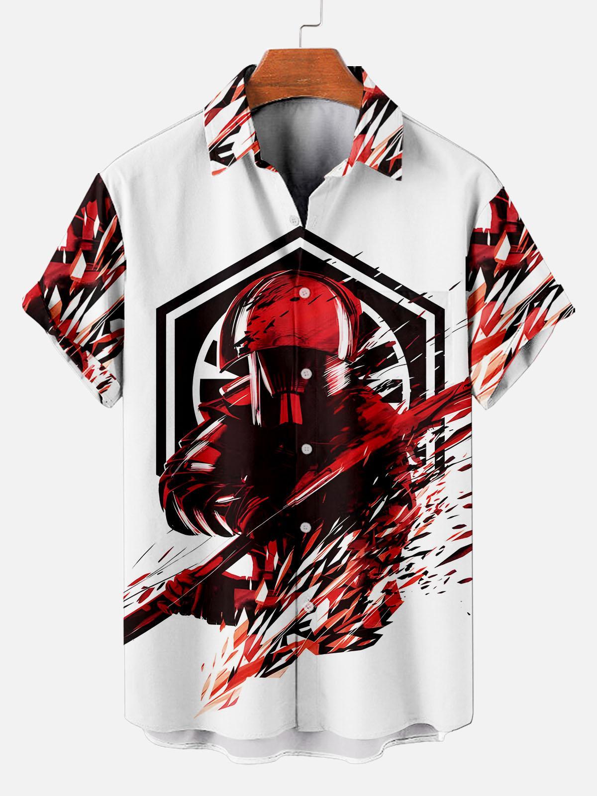 [Copy]Men's Vintage Witch Oil Painting Art Halloween Short Sleeve Shirt