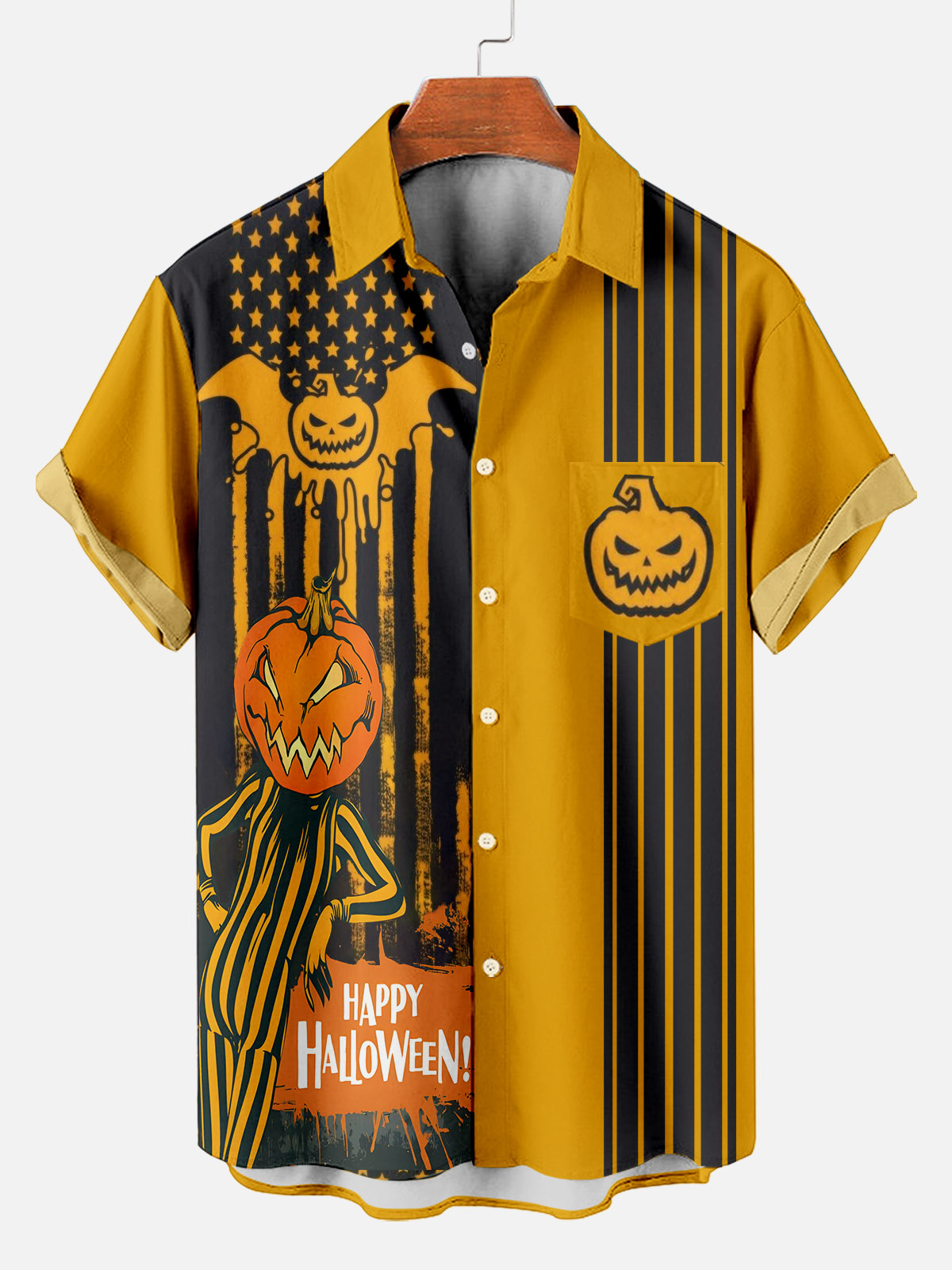 Men's Halloween Graphic Short Sleeve Shirt