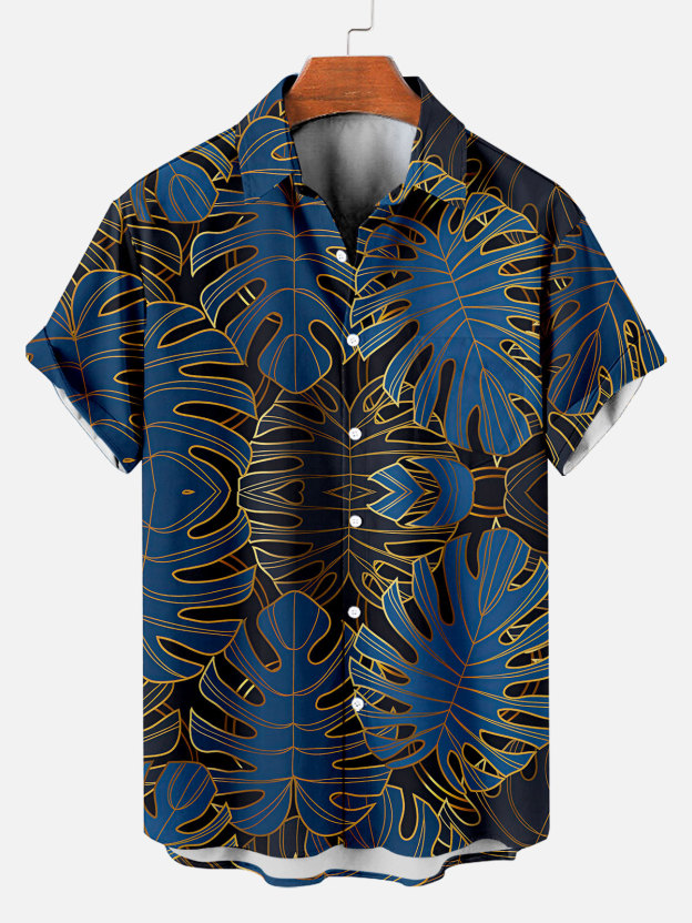 Men's Short Refreshing elegant hawaii Sleeve Shirt