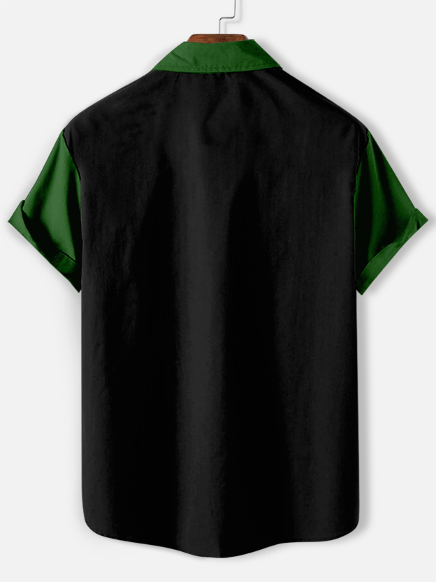 Men's Casual St. Patrick's Day Graphic Short Sleeve Shirt