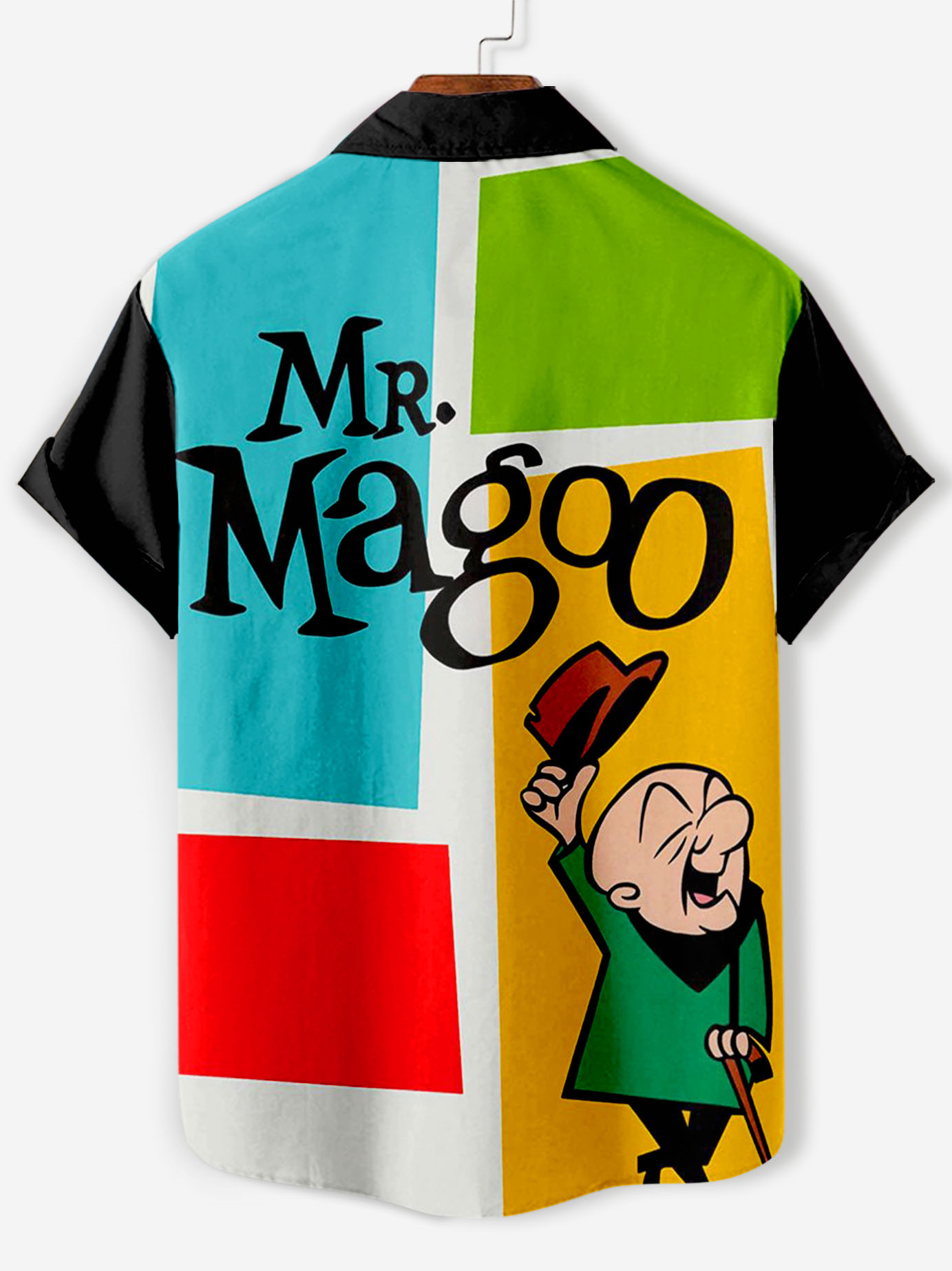 Men's Classic Retro Cartoon Comic Mister magoo Short Sleeve Shirt