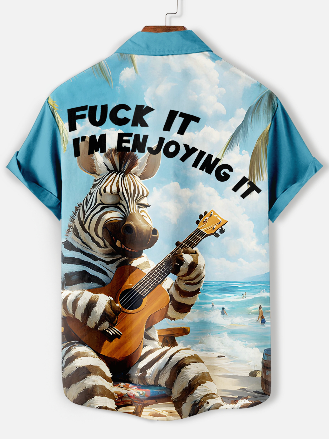 Men's funny cartoon animal slogan graphic short sleeve shirt