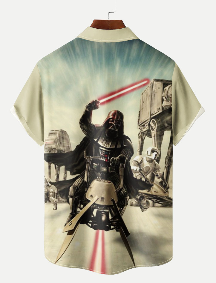  Classic Movie pattern short sleeved shirt