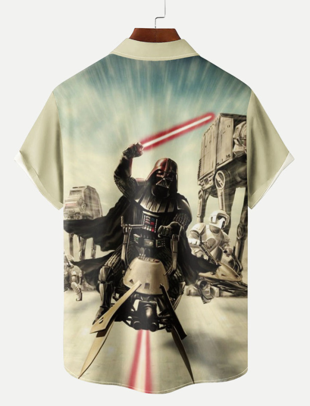  Classic Movie pattern short sleeved shirt