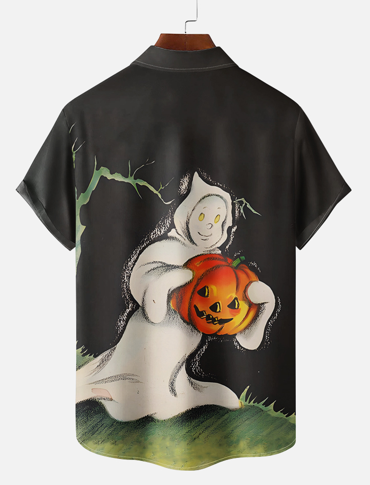 Halloween graphic short sleeve shirt