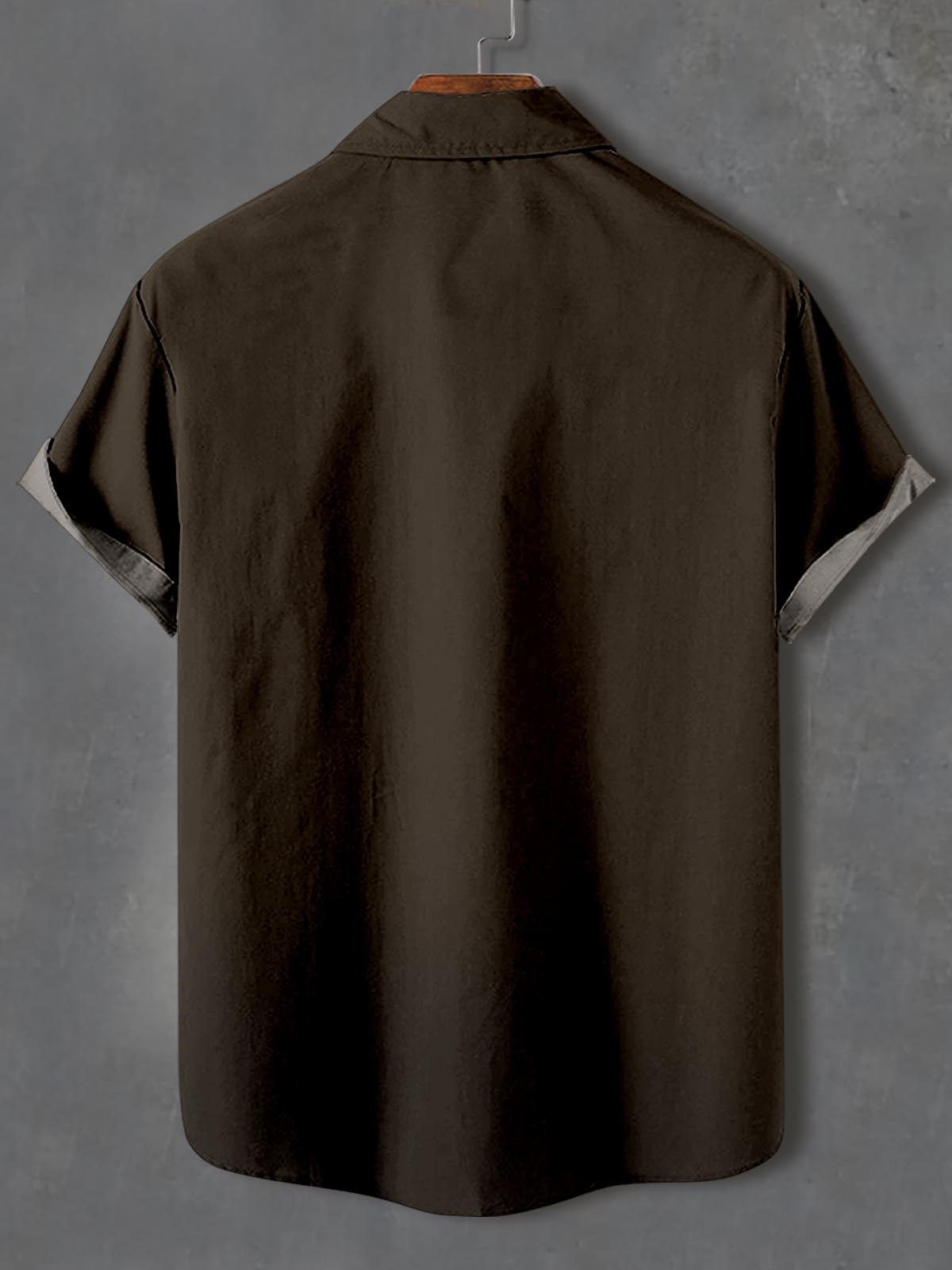 Men's retro illustration short sleeve shirt