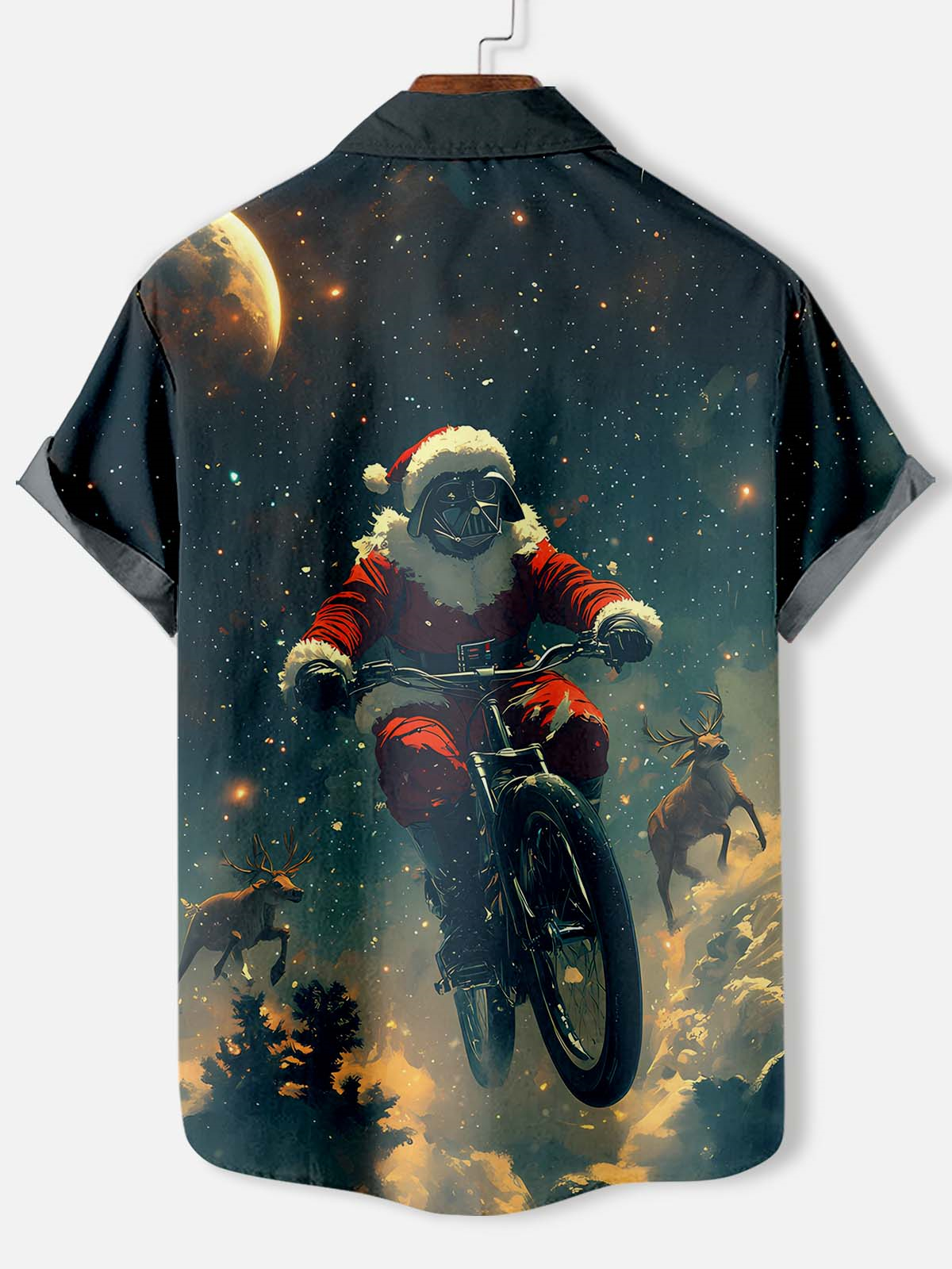 Men's Classic Movie Christmas Graphic Short Sleeve Shirt