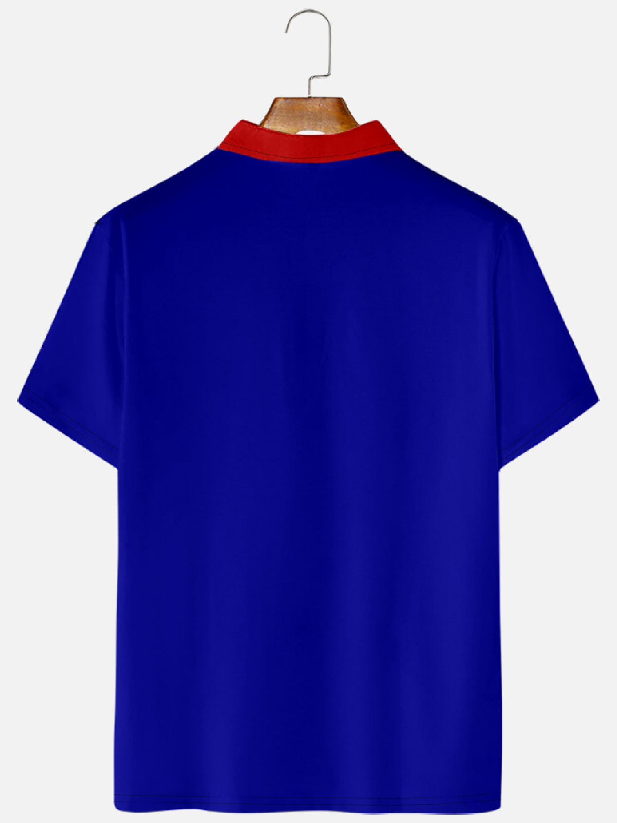 Men's Geometric Casino Print Casual Short Sleeve Hawaiian Bowling Polo Shirt